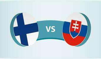 Finnland gegen Slowakei, Mannschaft Sport Wettbewerb Konzept. vektor