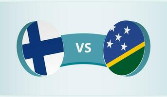 Finnland gegen Solomon Inseln, Mannschaft Sport Wettbewerb Konzept. vektor