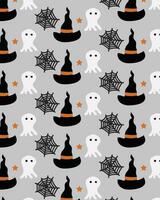 abstrakt halloween mönster. bakgrund Färg grå. halloween egenskaper. trend skriva ut för textilier och banderoller använder sig av vektor textur.