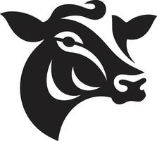 Molkerei Kuh Logo Symbol schwarz Vektor zum drucken Molkerei Kuh schwarz Vektor Logo zum drucken