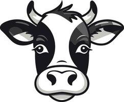Molkerei Kuh schwarz Vektor Logo zum Werbung schwarz Molkerei Kuh Logo Vektor zum Werbung