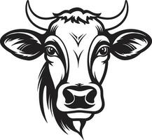 Molkerei Kuh schwarz Vektor Logo zum drucken schwarz Molkerei Kuh Logo Vektor zum drucken