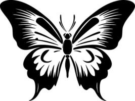 Schmetterling - - schwarz und Weiß isoliert Symbol - - Vektor Illustration