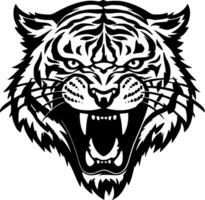 tiger - minimalistisk och platt logotyp - vektor illustration