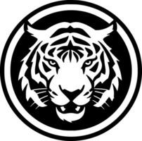 Tiger - - schwarz und Weiß isoliert Symbol - - Vektor Illustration