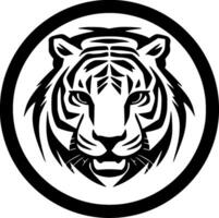 tiger - minimalistisk och platt logotyp - vektor illustration