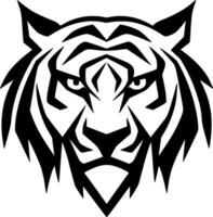 Tiger - - schwarz und Weiß isoliert Symbol - - Vektor Illustration