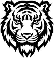 Tiger - - schwarz und Weiß isoliert Symbol - - Vektor Illustration