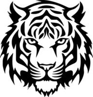 Tiger - - schwarz und Weiß isoliert Symbol - - Vektor Illustration