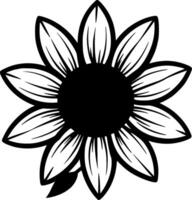 Sonnenblume - - minimalistisch und eben Logo - - Vektor Illustration