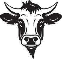 mejeri ko svart vektor logotyp för kreativ företag svart mejeri ko logotyp vektor för kreativ företag