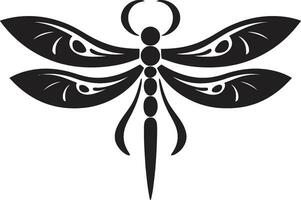 beschattet Serenade Libelle Symbol Design nachtaktiv noir schwarz Vektor Libelle Insignien