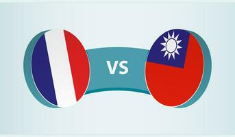 Frankreich gegen Taiwan, Mannschaft Sport Wettbewerb Konzept. vektor
