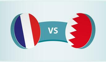 Frankreich gegen Bahrein, Mannschaft Sport Wettbewerb Konzept. vektor