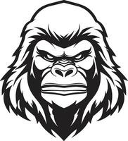 Emblem von das wild Vektor Affe Logo ikonisch Primas Majestät minimalistisch Gorilla