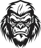 edel König von das wild Logo Symbol Affe Majestät im Einfachheit Gorilla Kunst vektor