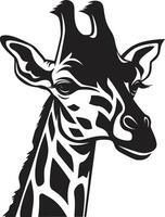 kunglig halsad symbol giraff ikon savann lugn i svart vektor design