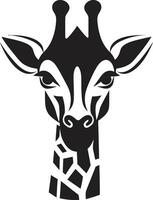 symbolisk naturer torn logotyp konst kunglig vilda djur och växter nåd giraff vektor