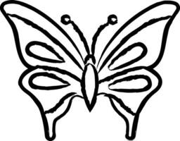 fjäril hand dragen vektor illustration