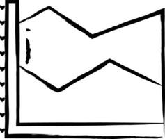 Spline Diagramm Hand gezeichnet Vektor Illustration