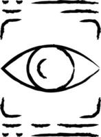 Auge Scanner Hand gezeichnet Vektor Illustration