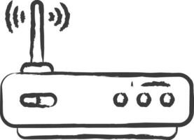 Router Hand gezeichnet Vektor Illustration