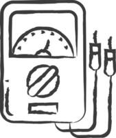 Amperemeter Hand gezeichnet Vektor Illustration