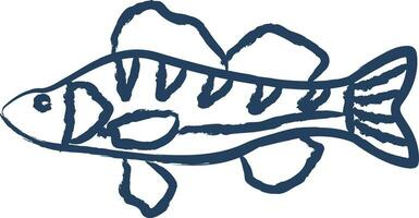 Barsch Fisch Hand gezeichnet Vektor Illustration