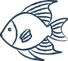 Aquarium Fisch Hand gezeichnet Vektor Illustration