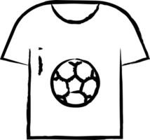 Fußball Trikot Hand gezeichnet Vektor Illustration