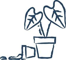 plantering hand dragen vektor illustration