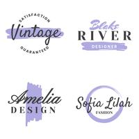 Feminin Vintage Retro Vector Logo