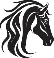 Gelassenheit von das Ebenen Pferd Silhouette Symbol anmutig Pferde- Majestät emblematisch Design vektor
