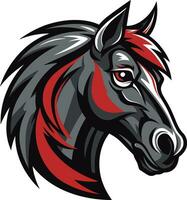 Pferd Emblem von Freiheit schwarz Vektor Logo Ross Silhouette Exzellenz monochromatisch Symbol