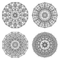 Kreismuster in Form von Mandala mit Blume für Henna, Mehndi. vektor