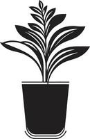 städtisch Oase Exzellenz Vektor Logo simpel Keramik Silhouette Pflanze Symbol Design