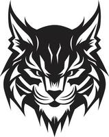 emblematisch wilde Katze Exzellenz Logo Symbol mächtig Gottesanbeterin Emblem schwarz Vektor Logo