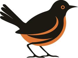 fåglar bo av majestät svart emblem design elegant reste sig emblem modern svart logotyp design vektor
