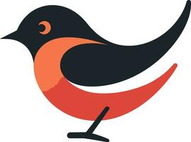 naiv elegans fågel silhuett ikon ädel avian väktare svart vektor emblem