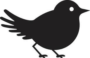 naiv melodi i svart svartvit logotyp befjädrad flyg majestät symbolisk fågel ikon vektor