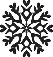 elegans i frost ikoniska snö symbol emblem av vintrar skönhet minimalistisk design vektor