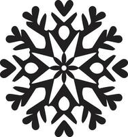 Eleganz im Frost ikonisch Schnee Symbol Emblem von Winter Schönheit minimalistisch Design vektor