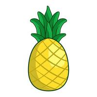 vektor ananas frukt tecknad serie ikon illustration. mat frukt ikon begrepp isolerat