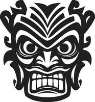 kulturell Symbol von Tradition Tiki Vektor Design zeitlos Totem im einfarbig ikonisch Logo