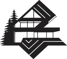 urban majestät i svart verklig villa ikon bostads- ikon av elegans verklig egendom logotyp vektor