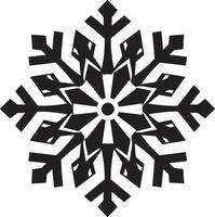 edel Wächter von Eiseskälte schwarz Vektor Design simpel Schönheit von Schneeflocken Schnee Symbol