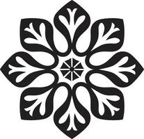 elegant Frost Botschafter einfarbig Schnee Emblem Regal schneebedeckt Majestät emblematisch Schneeflocke Kunst vektor