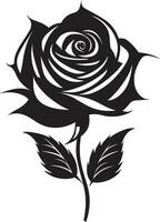 Gelassenheit im schwarz und Weiß blühen Design Blumen- Silhouette Exzellenz einfarbig Symbol vektor
