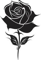 blommar skönhet i svart symbolisk design symbolisk reste sig lugn logotyp silhuett vektor