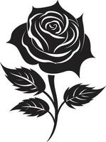 kunglig reste sig majestät symbolisk emblem lugn i svart och vit blomma design vektor